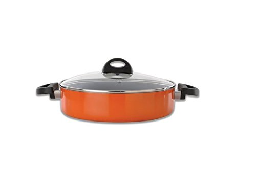 Berghoff 3700161 Doppelgriffbratpfanne mit Deckel, Gezogene Aluminium, orange, 29,5 x 34,5 x 6,5 cm - 2