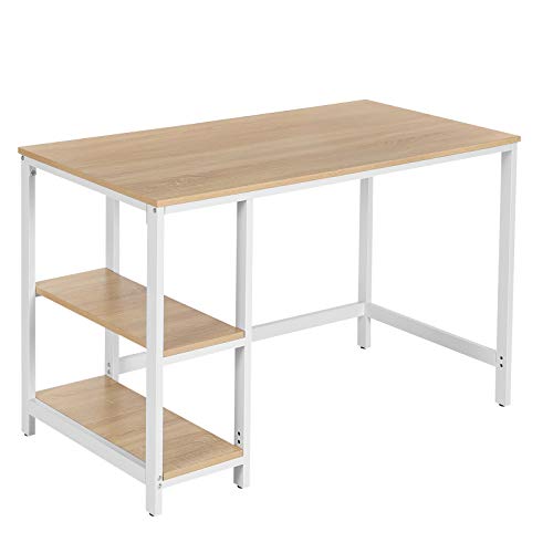 VASAGLE Schreibtisch, Computertisch, PC-Tisch mit 2 Regalebenen