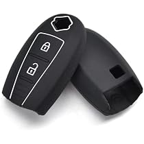 Ontto Custodia Portachiavi In TPU Per Suzuki Swift, Vitara, Grand Vitara, SX4, Baleno, Kizashi, Jimny, Ignis - 3 Tasti, Nero, Con Portachiavi