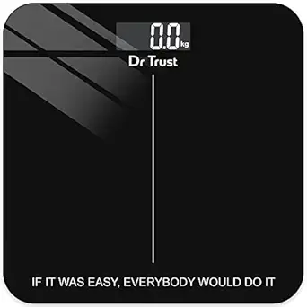 Dr Trust USA Inspire Personal Digital Electronic Weight Machine For Human Body 180Kg Capacity Weighing Scale-523 (Black) ?