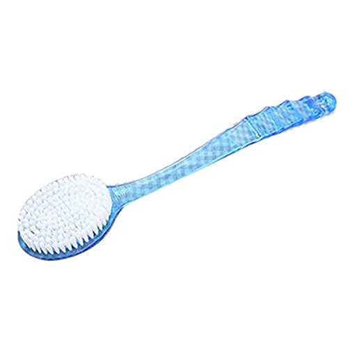 Long Handled Bath Brush Scrubber Massager Skin Helper Body Bath Shower Back Brush (Blue)