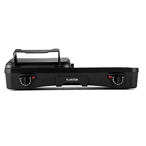 Klarstein Butterfly&Bee Tischgrill Kontaktgrill (1500 Watt, stufenlos und getrennt regelbare Grillflächen, Antihaftbeschichtung) schwarz - 4