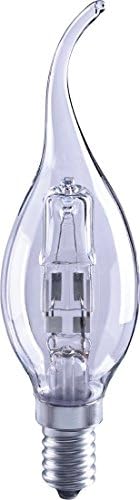 luxtek Star C35 – 28 W Eco Halogen Bulb, E14, 230 V, Flame Flama Clear