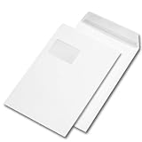 250 Versandtaschen C4 229 x 324 mm, haftklebend, mit Fenster, 90g/qm