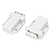Price comparison product image DealMux Drawer Cabinet Door Screws Mounted Push to Open Catch Touch Latch White 2pcs