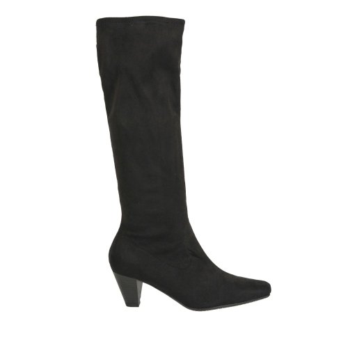 Denni II Ladies Pull On Stretch Tall Boots 3 / 36 Black