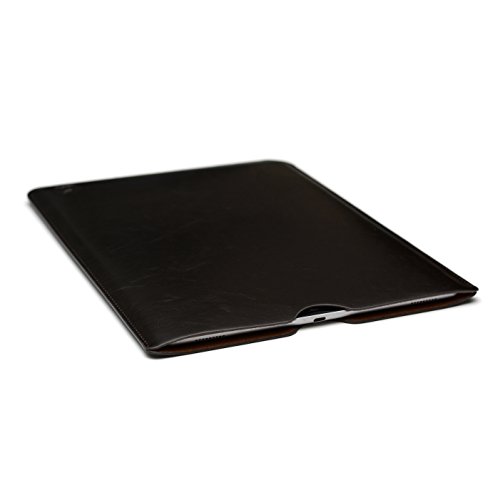 Kunst Leder iPad Pro Sleeve - Tablet-Hülle von Dockem; Schlank, Einfache und Professional Vorstand mit weicher Mikrofaser gefüttert Filz Dunkelbraun Basic-Synthetic-Leder Schutzhülle Tablet Tasche Cover für iPad Pro 12.9
