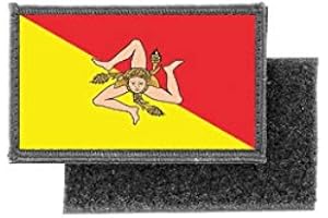 AKACHAFACTORY toppe toppa patch bandiera stampado banderina sicilia