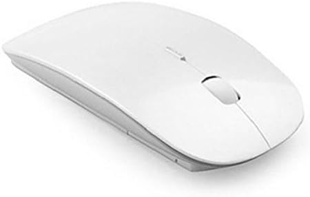 Tongshi Slim 2.4 GHz Optical Wireless Mouse with with USB Receiver for Macbook iMac, Laptops, PCs, White