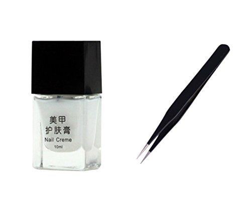 LIFECART Peel Off Liquid Nail Tape Peel Off Base Coat Nail Art French Manicure + Nail Art Tool Tweezer
