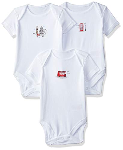 Mothercare Baby Boys' Regular Fit Cotton Bodysuit (Pack of 3)