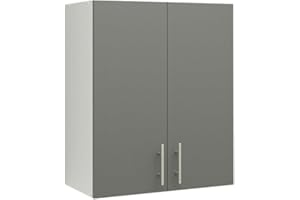 JD Greta 600mm Kitchen Wall Cabinet with Door – Wall Unit – Grey Matt – Modern Storage Cupboard