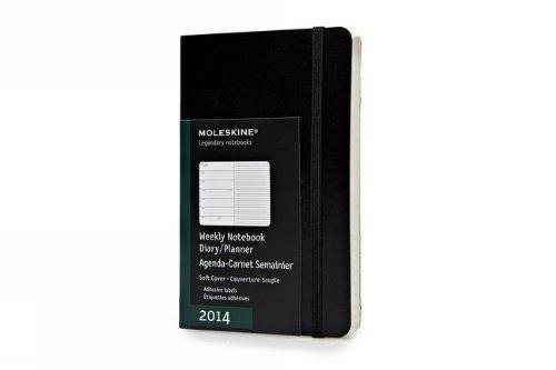 Moleskine 2014 Planner 12 Month Weekly Pocket Size, Copertina Morbida, Nero Moleskine 2014 Planner 12 Month Weekly Pocket Size, Copertina Morbida, Nero