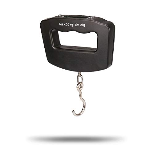 HengYing - Pantalla LCD portátil con Gancho Digital para Colgar de Pesca, 50 kg, Black(12.2 * 15.5cm)