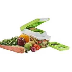 Ganesh Divs creations 14 in 1 Plastic Quick Dicer , Green