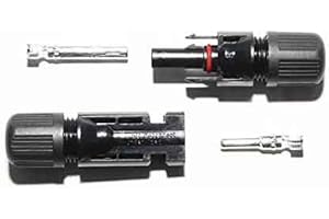 LOWENERGIE Solar Panel Cable Connectors plugs 1000V DC Male & Female Set TUV waterproof (1 Pair)