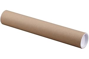 WERTPACK A1 Versandrohre, Papier/Kunststoff, Braun, 2 mm Wandstärke, 610 x 80 mm, 10 Stück