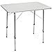 Produktbild Aluminium Campingtisch. Ein Mehrzwecktisch für Indoor und Outdoor mit teleskopierbaren Tischbeinen. Hochwertiger Klapptisch platzsparend mit Schutzkante. Beistelltisch auf Festivals. Maße: ca 60 x 50 x 70 cm