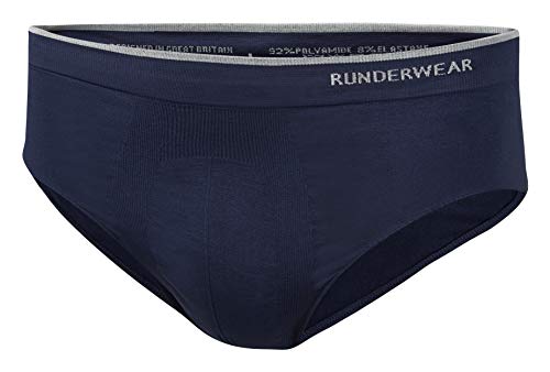 Preisvergleich Produktbild Runderwear Herren Unterhose / Scheuerfreie, Funktionsunterwäsche mit Nahtloser Technologie (Marineblau, Large (Taille 86cm - 91cm))