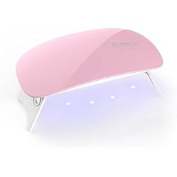SUNUV SUNmini 6W LED Lampara Uñas UV Secador de Uñas para Unas de Gel 2 Ajustes de Tiempo 45s y 60s，Rosa