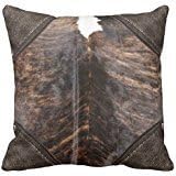 Brown Corner Border On Dark Cowhide Leather Print R654be6e30f0147d596067ecb6982ab31 2zbjl 8byvr Pillow Case