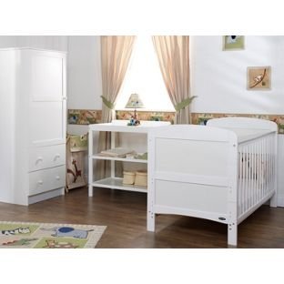 Obaby Grace 3 Piece Nursery Furniture Set - White.