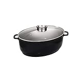 Baumalu - 382931 - Cocotte ovale en fonte d''aluminium 43cm noir jumbo'