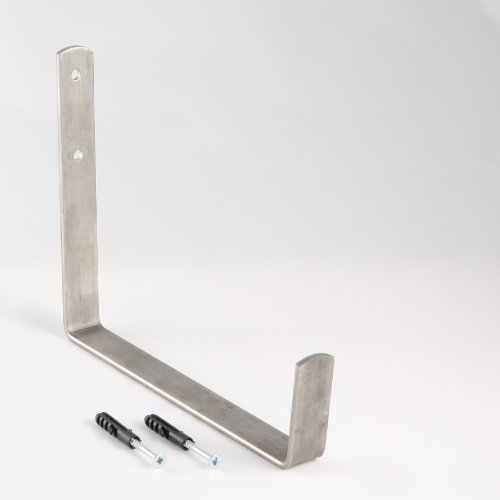 Menz Blumenkastenhalter, 1 Paar, Rostfreier Edelstahl, zur Wandmontage, für Blumenkästen bis 20 cm Breite - Kostenlose Lieferung