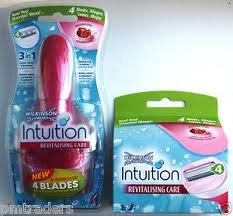 Wilkinson Sword Intuition Revitalising Razor and 3 Blades (Promptly dispatched in 1 working day)