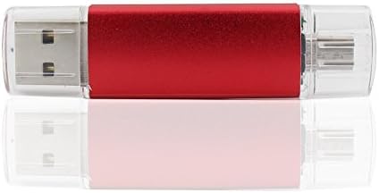 Mixse 32GB Micro Duo USB 2.0 OTG Flash Drive, 2-in-1 Memory USB Stick for Android Smartphones and Tablet Red