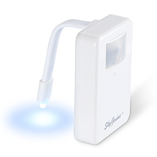 2 x LED Toilette WC Nachtlicht Lampe mit Bewegungssensor, Batteriebetriebenes Toilettenbeleuchtung Toiletten Licht Lamp WandleuchterBeleuchtung für Kinder Badezimmer Potty Training Dekorativen Witz Geschenk(16 Farben, Mit 3 Stück Batterien) - 6