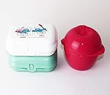 schlümpfe apfelmus  Unbekannt TUPPERWARE Twin Brotdosen Set Snackbox, 2X Gr. 2 Pets Türkis + Schlümpfe Weiß + Apfel Dose + Geschenk 1-2 Teile Zufallswahl