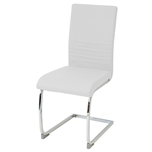 Albatros silla cantilever BURANO Set de 2 sillas Blanco, SGS probado