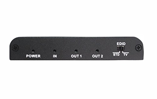 WINGONEER HDMI 2.0 Splitter 2 fach 1×2 1080p auch für 3D 1:2 Verteiler HDCP2.2 DVI1.0 Full HD 1 In 2 Out - 3