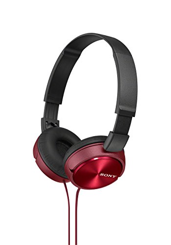 Sony MDR-ZX310APR - Auriculares de diadema cerrados  con micr  fono  control remoto integrado   rojo