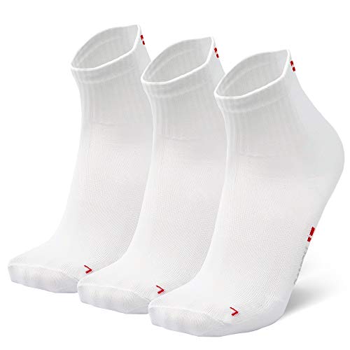DANISH ENDURANCE Chaussettes de Sport Quarter Pro, Lot de 3 ou 5 Paires, pour Hommes et Femmes, pour la Course à Pied, Le Running, Le Fitness ou Le Quotidien, dans Vos Baskets et Sneakers