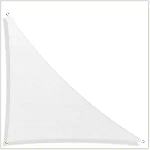 ColourTree 24' x 24' x 33.9' White Sun Shade Sail Right Triangle Canopy Awning Shelter Fabric Screen - UV Block UV Resistant Heavy Duty Commercial Grade - Outdoor Patio Carport - (We Make Custom Size)