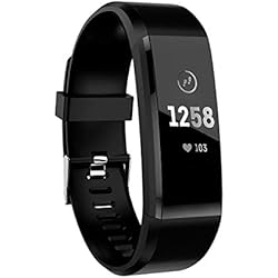 ATETION Montre Connectée Bracelet Connecté, Smartwatch Tracker d'Activité avec Cardiofréquencemètre Podomètre Calories Moniteur de Sommeil, Etanche Sport Smart Watch pour Femme Homme Enfant (Noir)