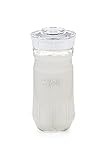 recipiente para kefir Kit TODO en uno Fabricado en Eslovenia (EU): incluye tarro de vidrio con capacidad de 1,4l y marcas para 2, 4 o 6 raciones, utensilios libres de BPA (palito removedor, espatulita giratoria, exprimidor, colador y tapa enroscable) todos aptos para el lavavajillas;
