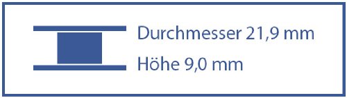 25 blaue Spulen für Pfaff Nähmaschinen in praktischer Box, Spulenbox für Pfaff Modelle, wo die Spulenkapsel von vorne eingesetzt wird - 3
