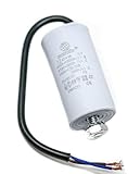 Voltage: 450 V 12 µF Start/Run Condensador con cable, 450 V