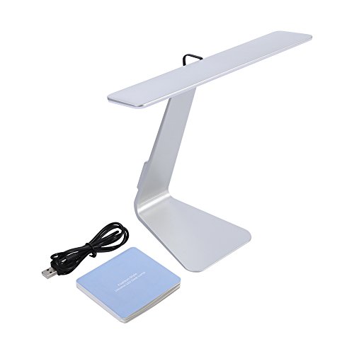 Preisvergleich Produktbild Schreibtischlampe, LED, wiederaufladbar, USB, ultradünn, mit Berührungssteuerung, Leseerkennung, Nachttisch, Lichtschutz, Augenschutz
