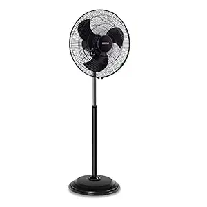 Luminous 450MM Oscillating Metal Fan (Black)