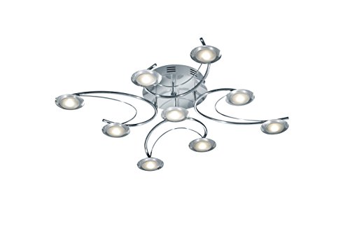 Preisvergleich Produktbild Trio Leuchten LED-Deckenleuchte SANTIAGO, chrom, Acryl weiß / klar 678510906
