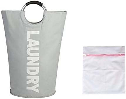 Laundry Baskets Large Laundry Bag Collapisable Laundry Hamper in Fabric Washing Storage Bag (2, light grey)
