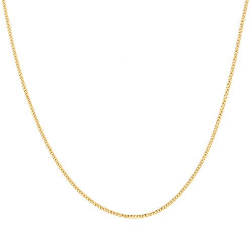 Latotsa 9 karat 375 Gelbgold 1mm Breit Panzerkette Gold Kette Halskette Panzer Goldkette Schmuck