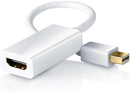 Deet® Mini Display Port (MINI DP) to HDMI adapter cable | Full HD 1080p | Certified | 24k gold plated contacts | PC and Apple/MAC, MacBook Pro/Air | Thunderbolt Port Compatible