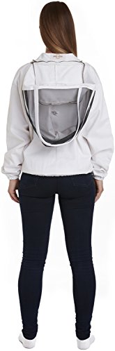 Natur Bienenhaus – Max Schützen – Bienenzucht Jacke – weiß – (One Piece) – Klare Sicht Zaun Schleier – maximalen Schutz – Professionelle & Anfänger Imker - 7