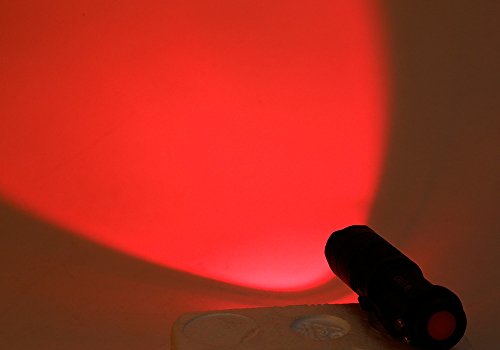 AGM® 200LM 3 Modi Zoombar Taschenlampe Flashlight mit UV Licht, Rotes Licht - 2