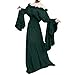 Produktbild Mittelalter Kleid Damen Gothic Retro Kleid Piebo Renaissance Cosplay Kostüm Prinzessin Kleid Langarm Trompete Ärmel Schulterfreies Maxikleid Hexenkostüm Halloween Weihnachts Karneval Festlich Party
